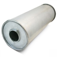 Глушитель «CBD» круглый, лабиринтно-камерный, вход Ø51 мм - выход Ø51 мм, круг 186 мм, длина 400 мм (алюминизированная сталь)