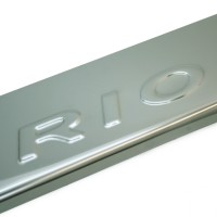 Накладки на пороги KIA Rio X-Line штамп (надпись RIO)