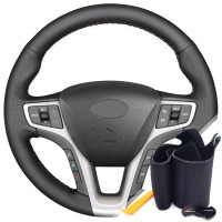 Оплетка на руль из «Premium» экокожи Hyundai I40 2011-2020 г.в. (черная)