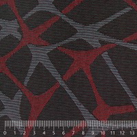 Жаккард «Паутинка» на поролоне (черно-красный, ширина 1,5 м., толщина 4 мм.) клеевое триплирование