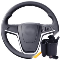 Оплетка на руль из «Premium» экокожи Opel Zafira C 2011-2016 г.в. (для руля со штатной кожей, черная)