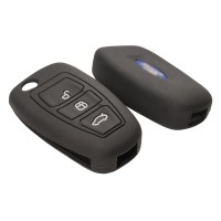 Чехол на ключ силиконовый для Ford Fiesta, Kuga (чёрный)