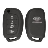 Чехол на ключ силиконовый для Hyundai ix35, ix25, Elantra (чёрный)