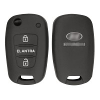 Чехол на ключ силиконовый для Hyundai Elantra (чёрный)