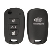 Чехол на ключ силиконовый для Hyundai i30, Elantra, Tucson (чёрный)